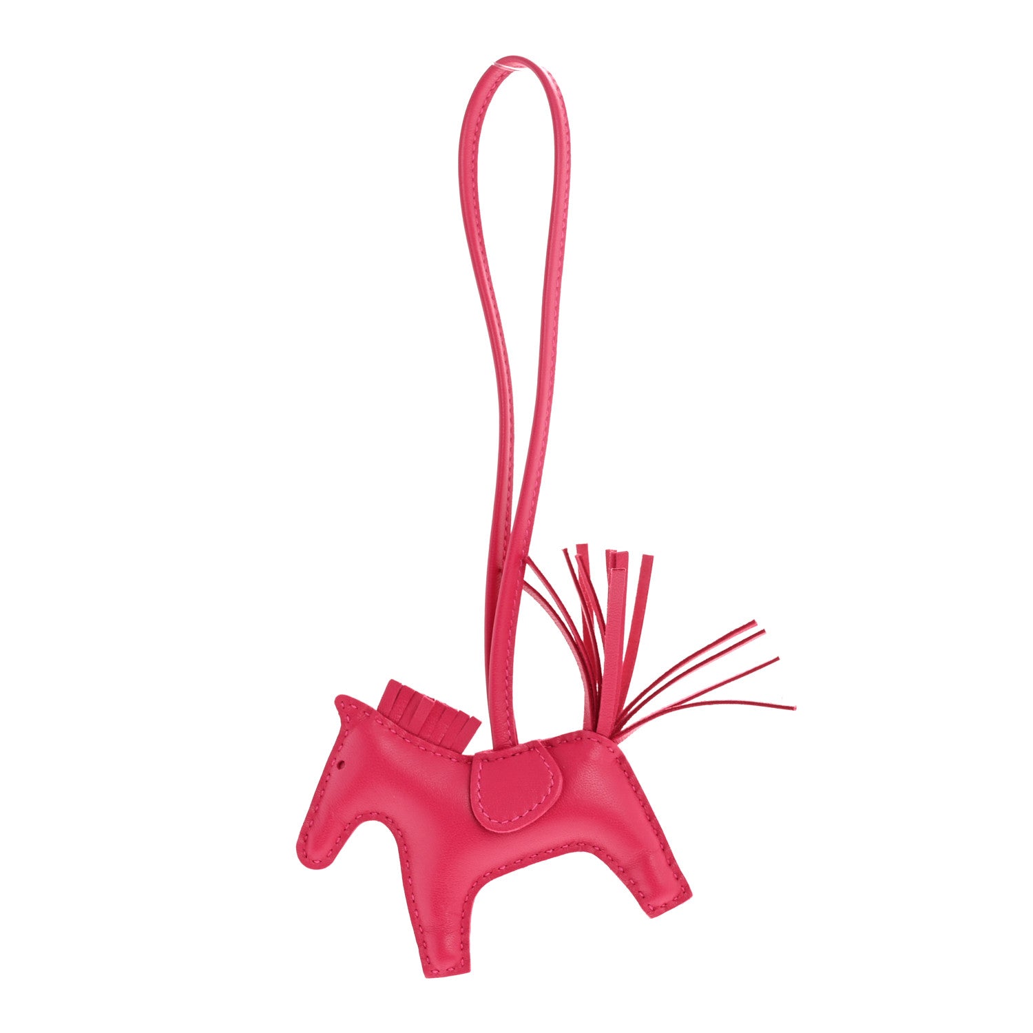 Hermes Milo Lambskin Grigri Rodeo Horse Bag Charm PM Rose Mexico 1 of 4