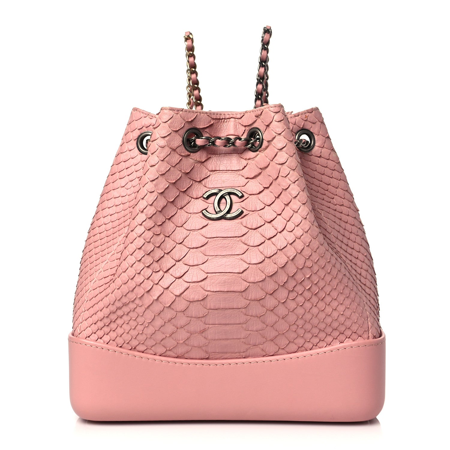 Chanel Python Small Gabrielle Backpack Light Pink 1 of 9