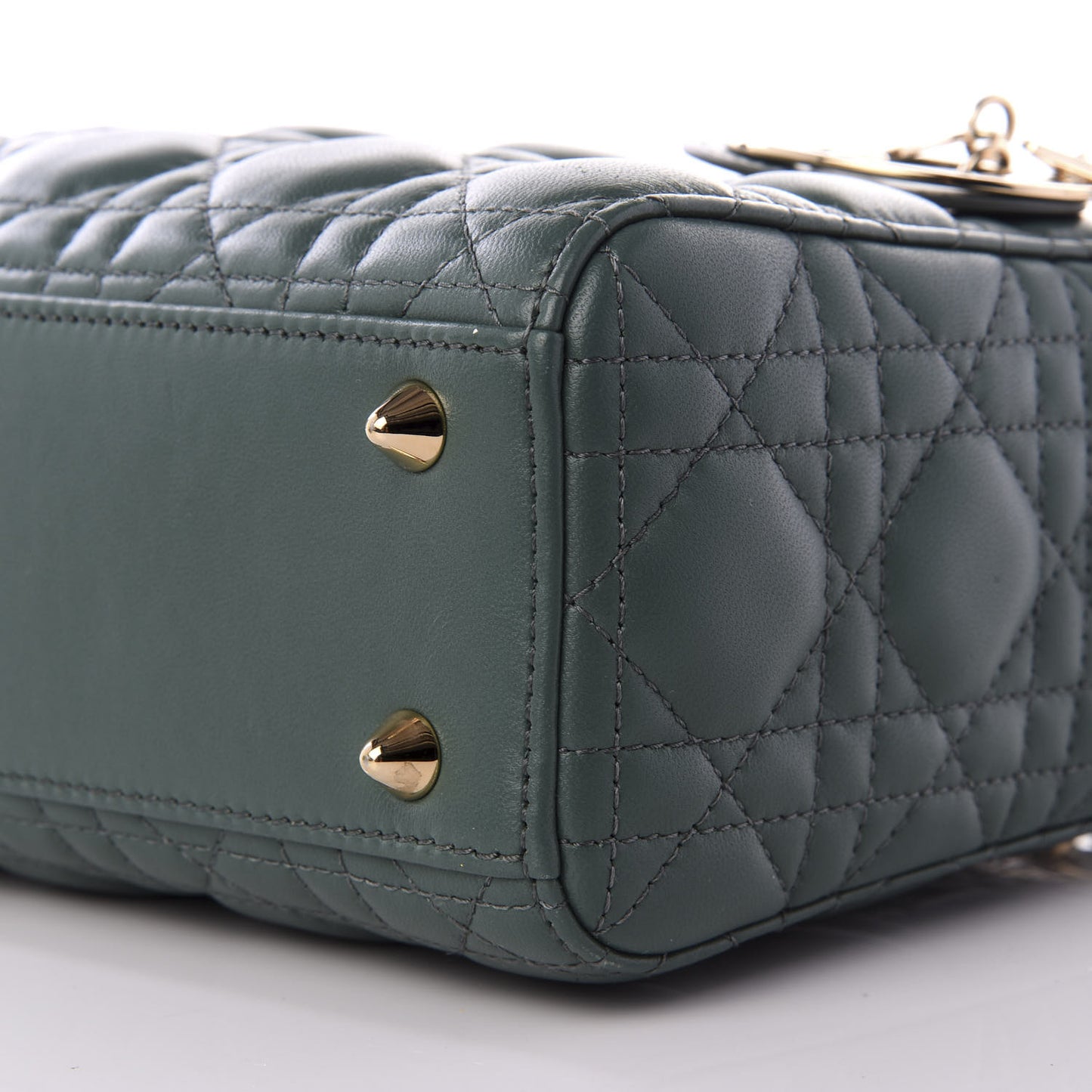 Lambskin Cannage Small My ABCDior Lady Dior Green