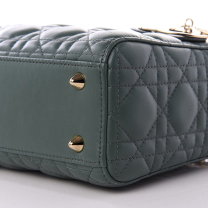 Christian Dior Lambskin Cannage Small My ABCDior Lady Dior Green 6 of 8