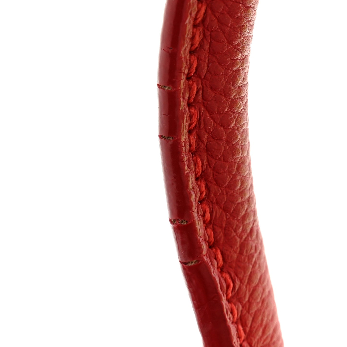 Grained Calfskin Nano Sac De Jour Lipstick Red