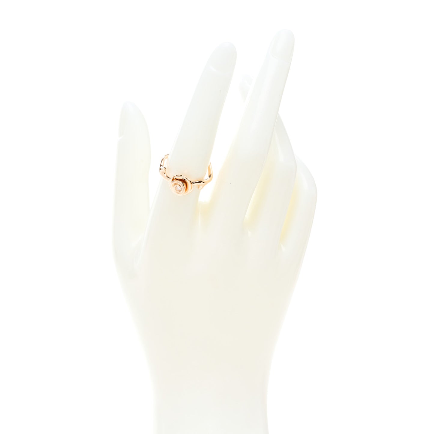 18K Rose Gold Diamond Small Rose Couture Ring 54 7