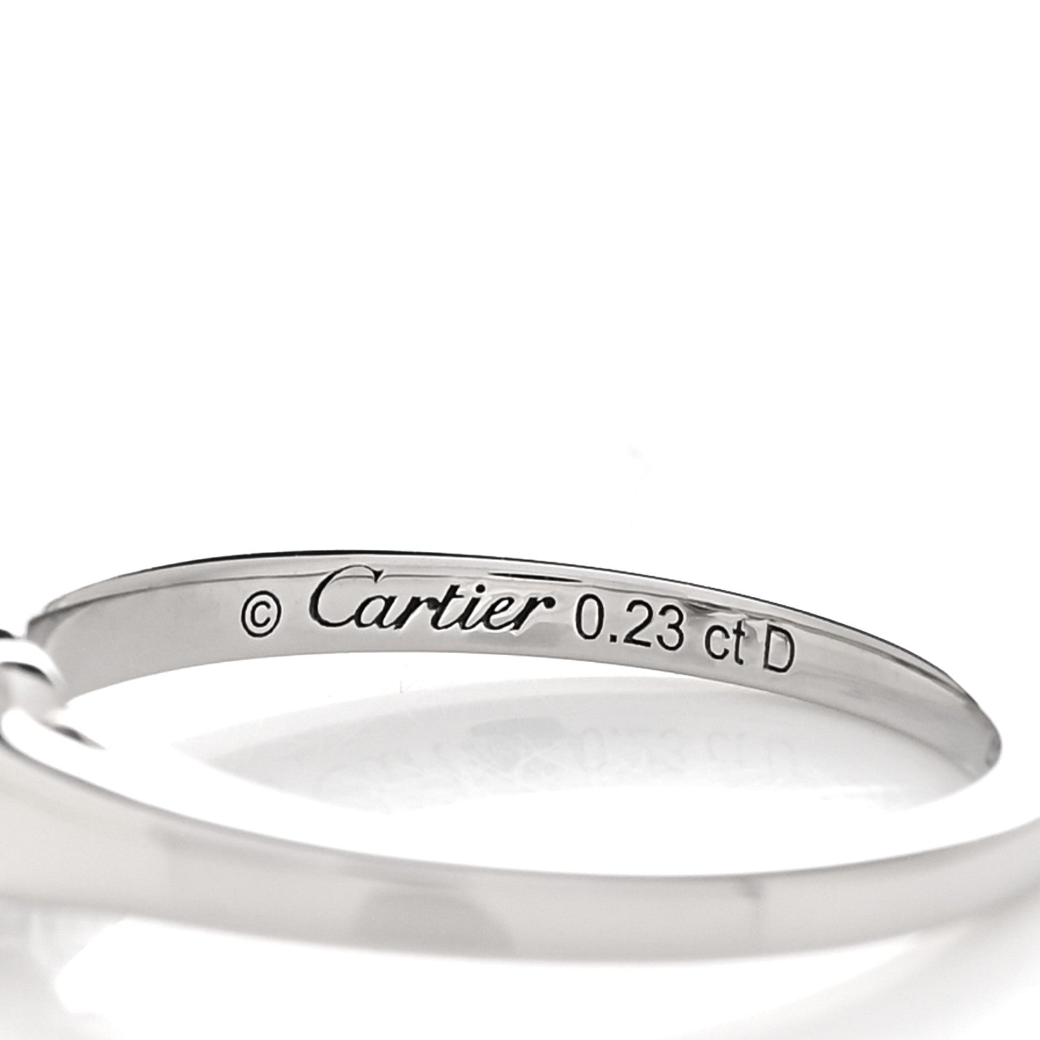 Cartier Platinum Diamond .23ct Ballerine Solitaire Engagement Ring 48 4.5 4 of 6