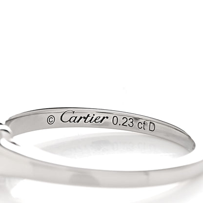 Cartier Platinum Diamond .23ct Ballerine Solitaire Engagement Ring 48 4.5 4 of 6