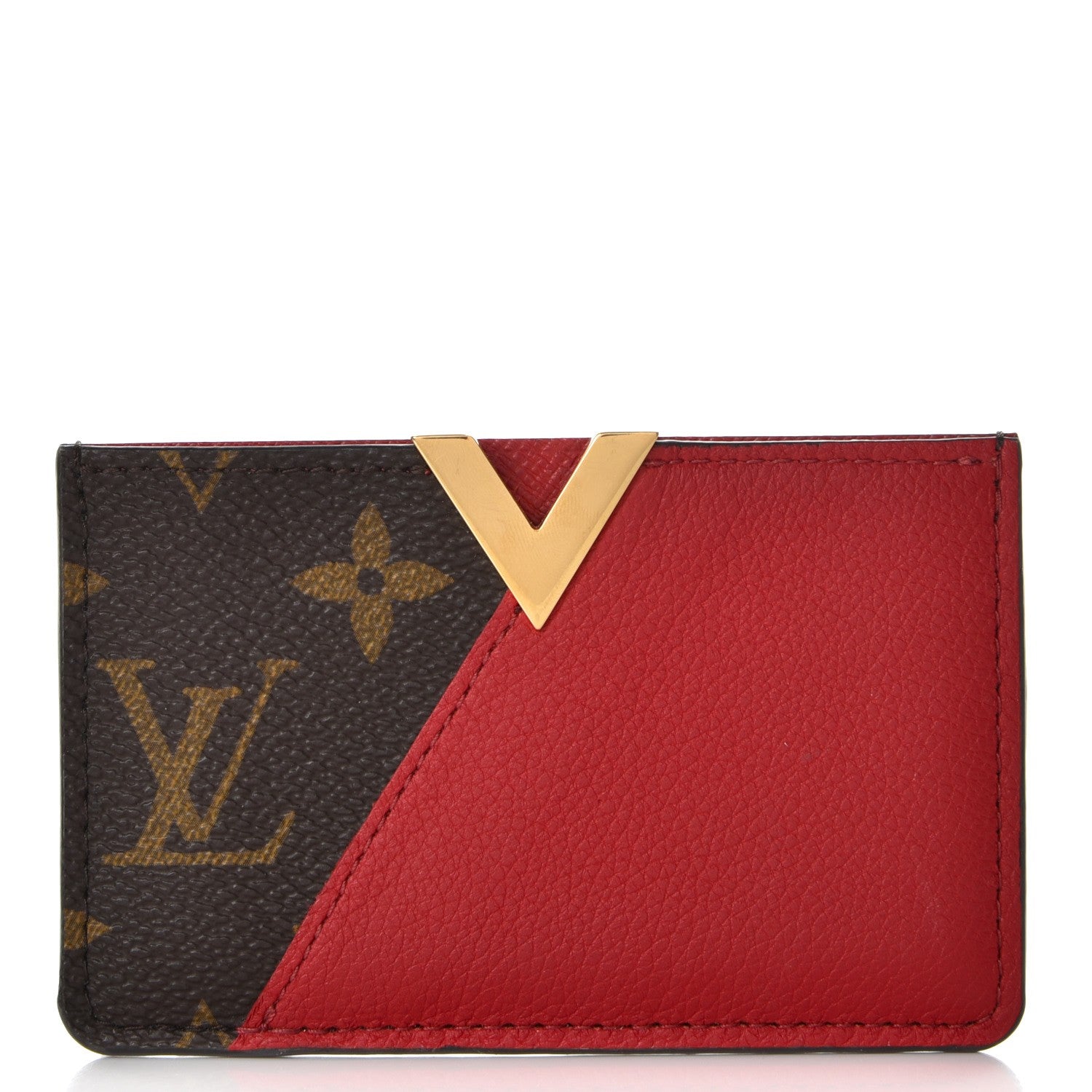 Louis Vuitton Calfskin Monogram Kimono Tote Card Holder Cherry 1 of 7