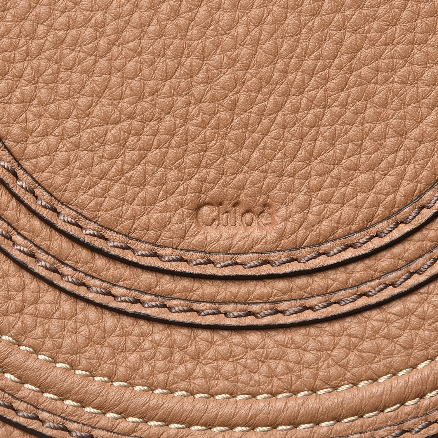 Chloe Calfskin Mini Marcie Round Crossbody Bag Nut 8 of 8