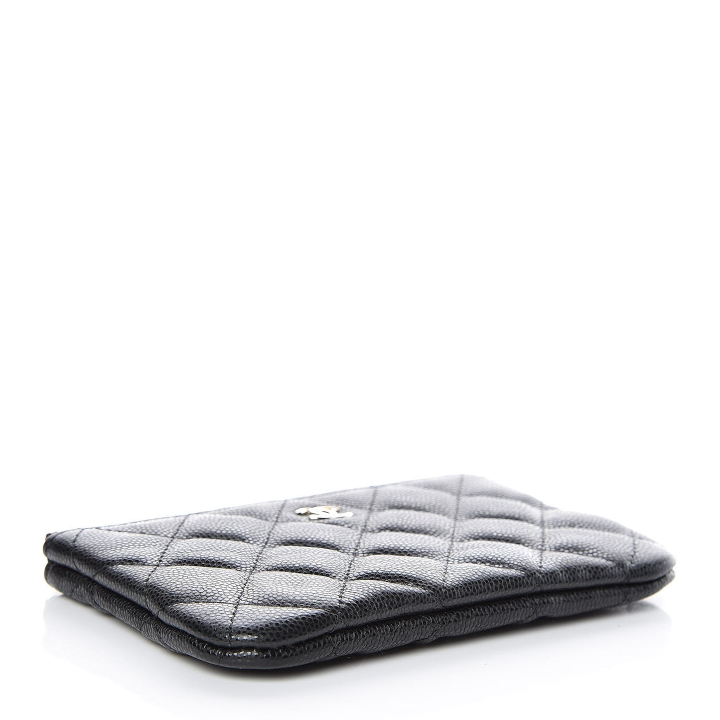 Caviar Quilted Small Cosmetic Case Black