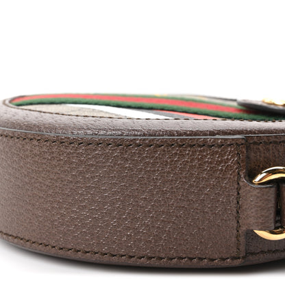 Gucci GG Supreme Monogram Equestrian Web Mini Ophidia Round Shoulder Bag Brown 9 of 9
