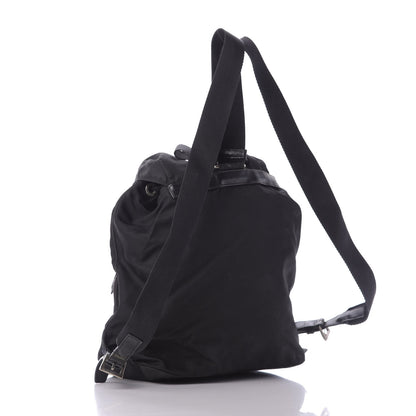 Prada Nylon Vela Medium Cinch Backpack Black 2 of 10