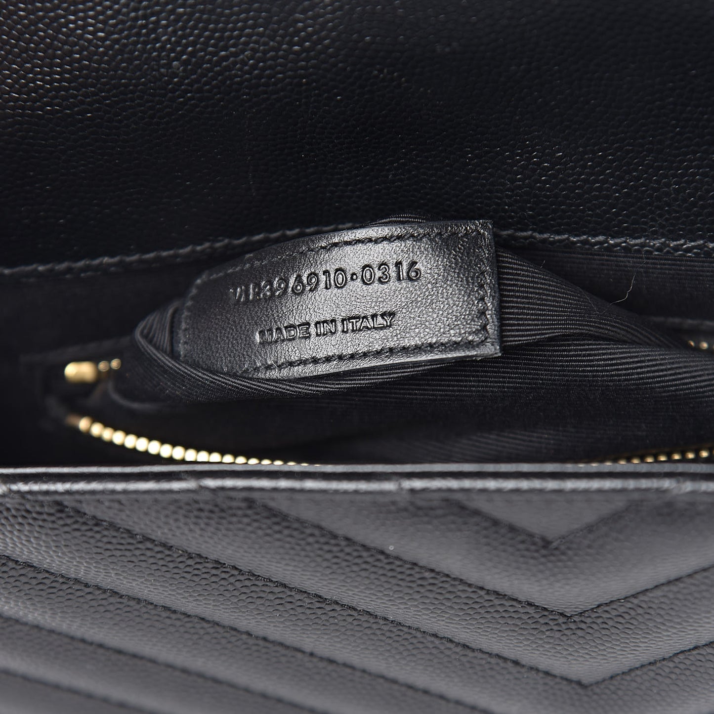 Grain De Poudre Matelasse Chevron Large Monogram Satchel Black