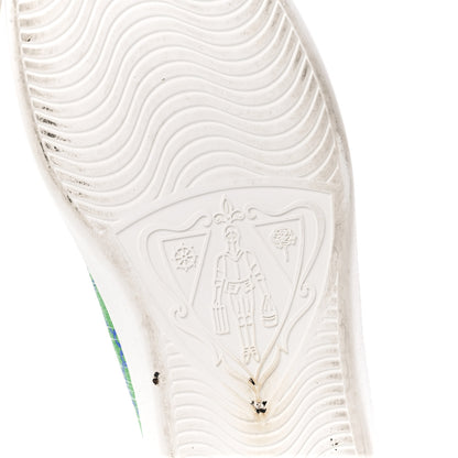 Gucci GG Supreme Joy Monogram Miro Soft Calfskin Mens Ace Sneakers 10 Joy Green Joy Blue Bright Splash 7 of 9