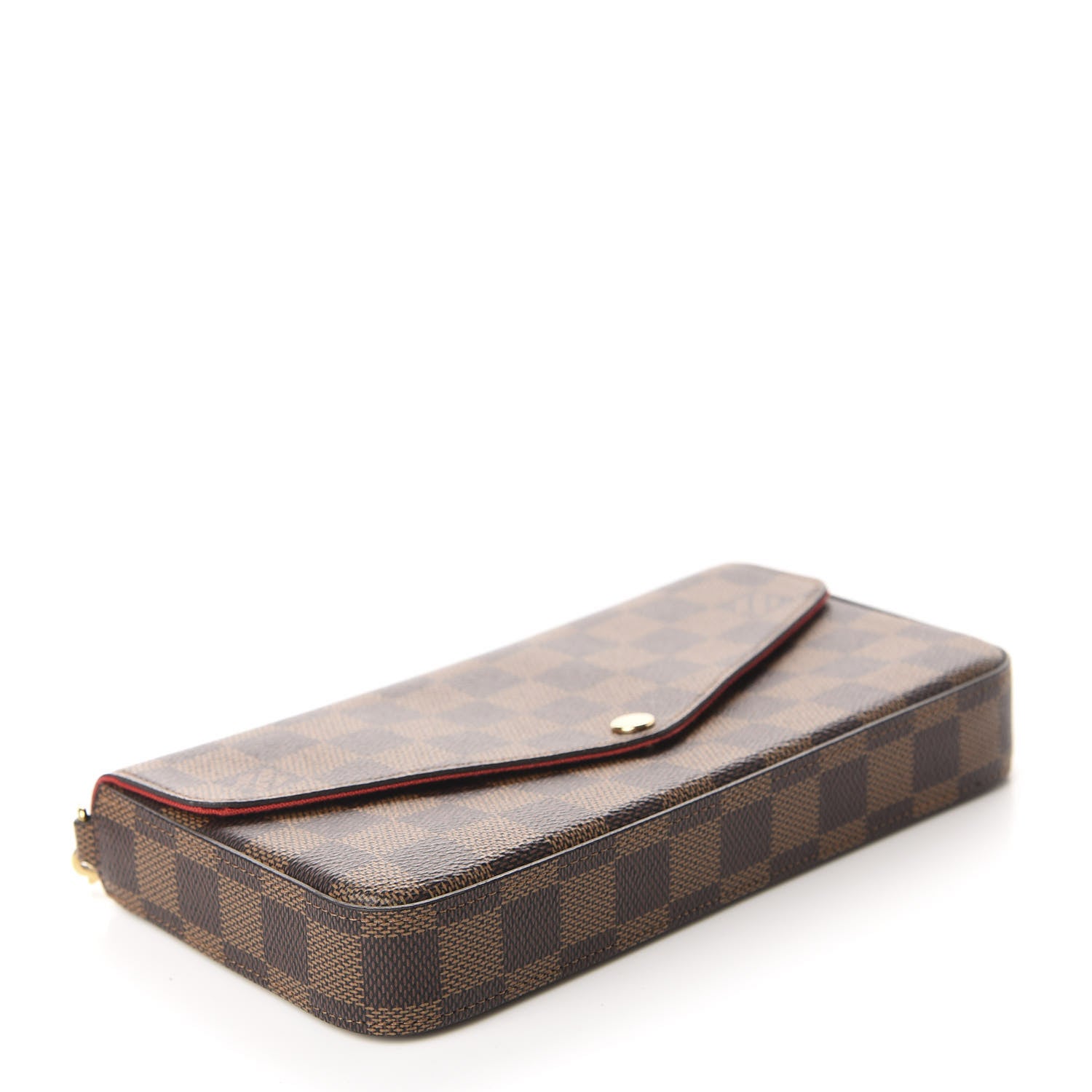 Louis Vuitton Damier Ebene Pochette Felicie Chain Wallet 4 of 11