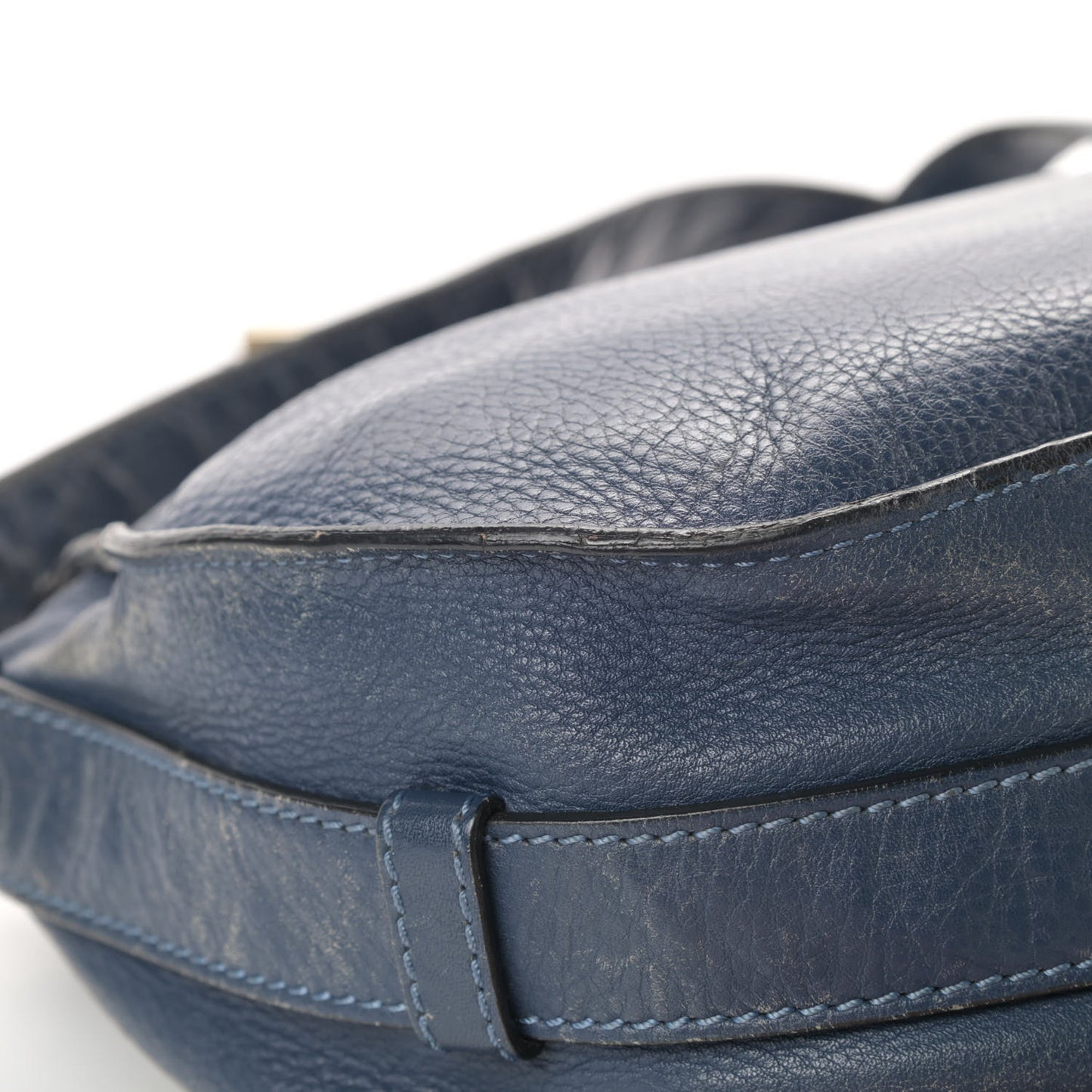 Calfskin Medium Marcie Round Crossbody Bag Navy