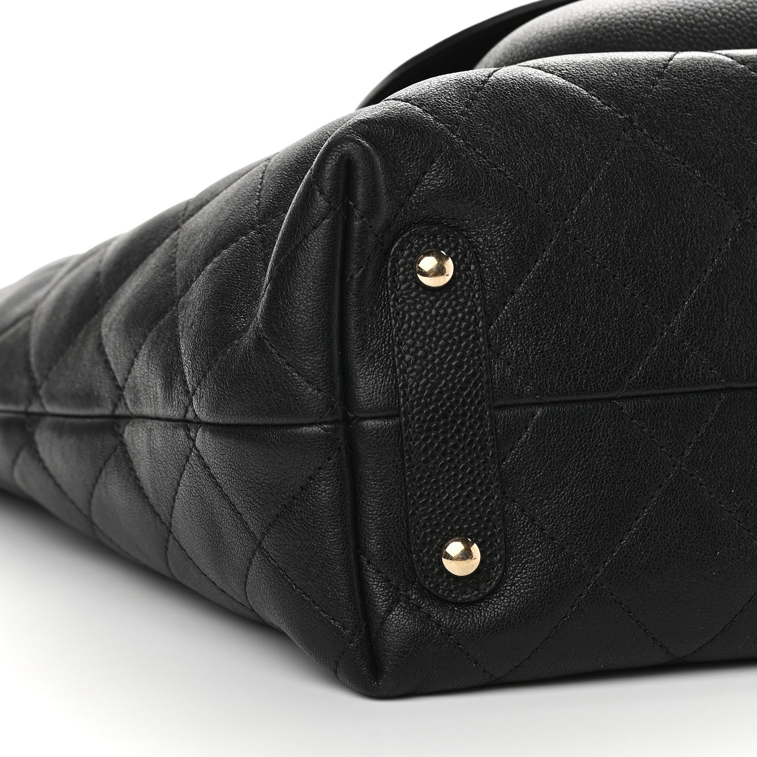 Chanel Sheepskin Caviar Quilted Large Shopping Tote Black 8 of 9