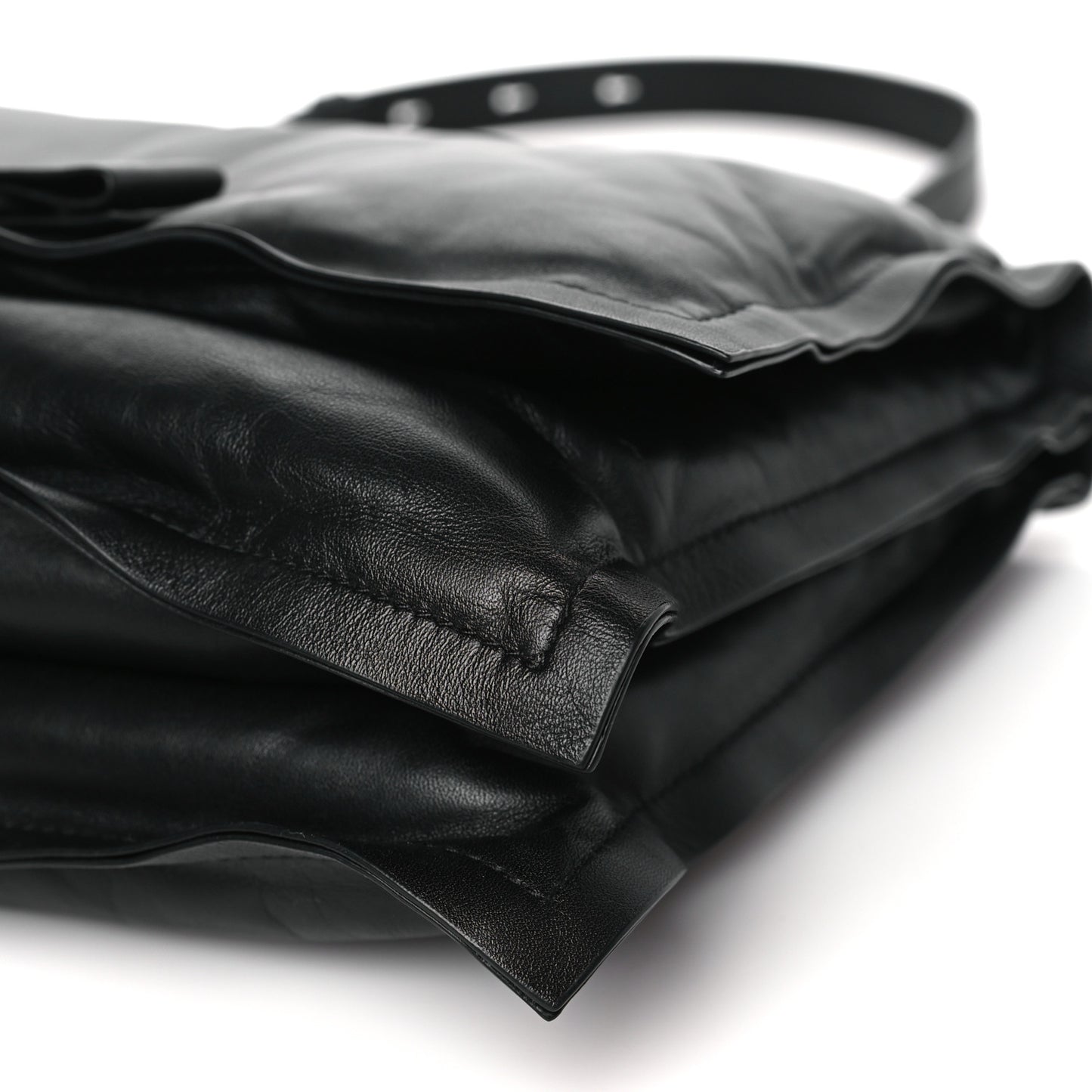 Calfskin Small Viva Bow Shoulder Bag Black