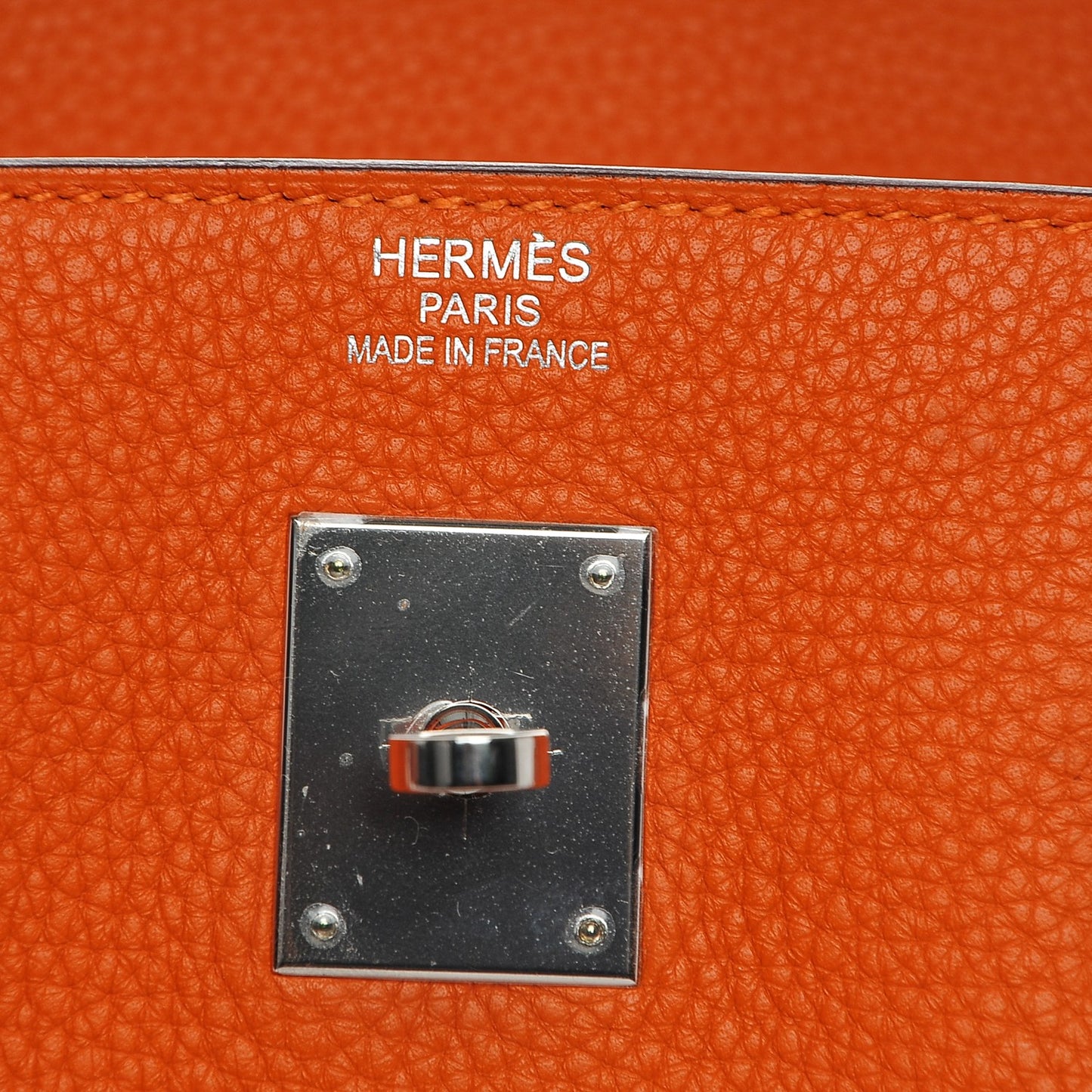 Taurillon Clemence Birkin 40 Orange