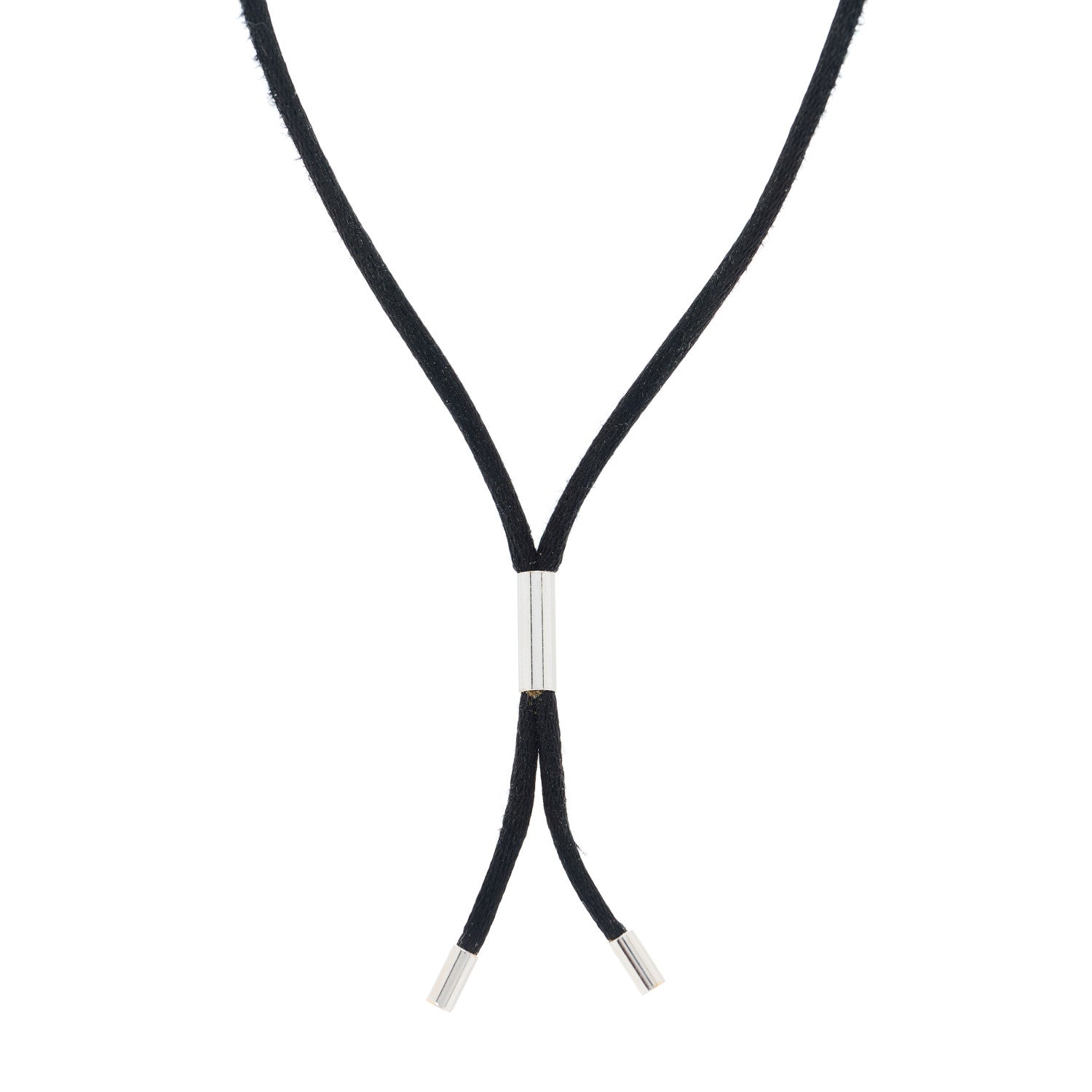 Cartier 18K White Gold LOVE Screwdriver Pendant Cord Necklace 4 of 4