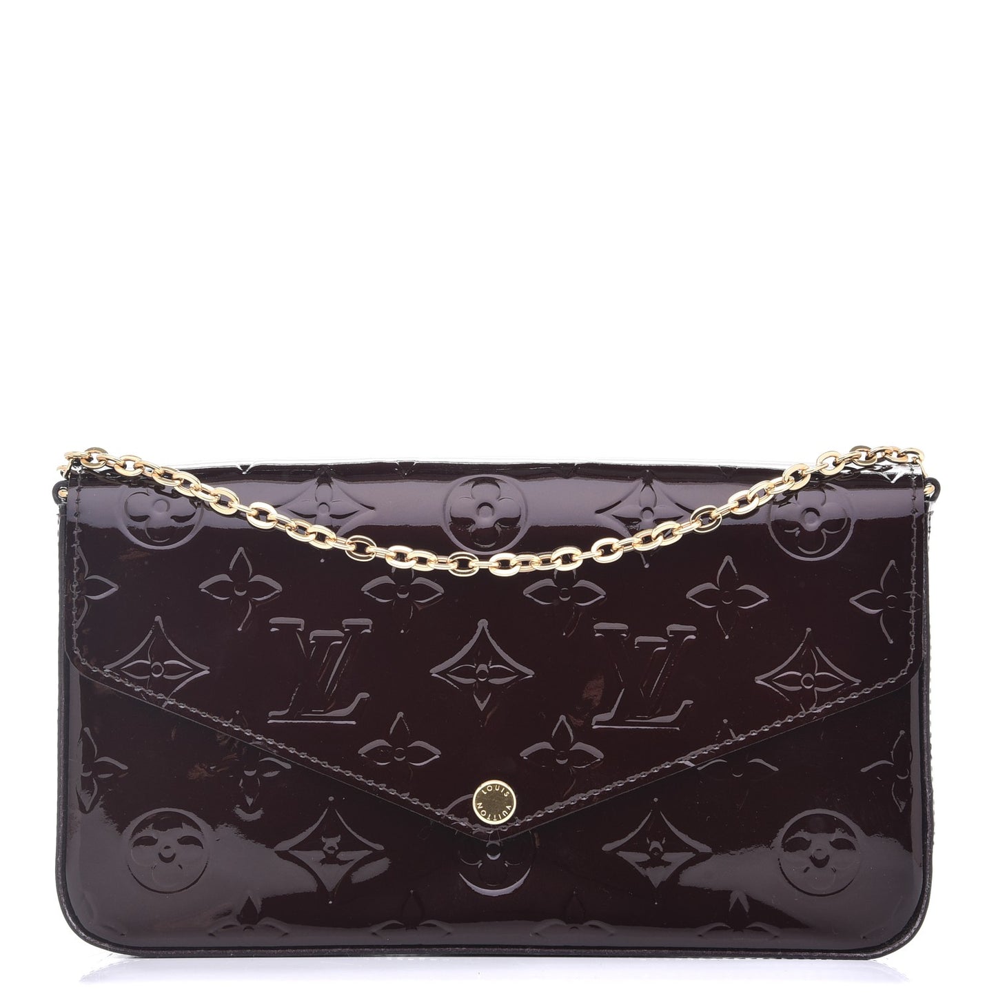 Vernis Pochette Felicie Chain Wallet Amarante