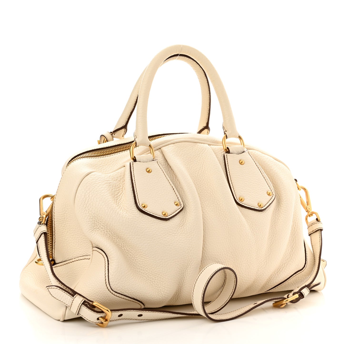 Cervo Antik Shopping Satchel White