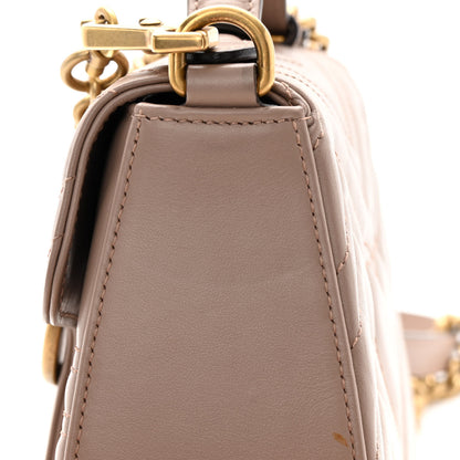 Gucci Calfskin Matelasse Mini GG Marmont Top Handle Shoulder Bag Porcelain Rose 14 of 15