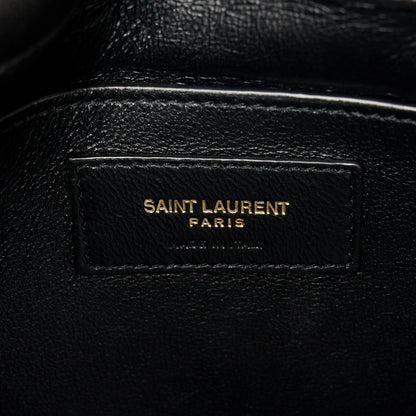 Saint Laurent Lambskin Quilted Monogram Medium Solferino Satchel Black 6 of 11