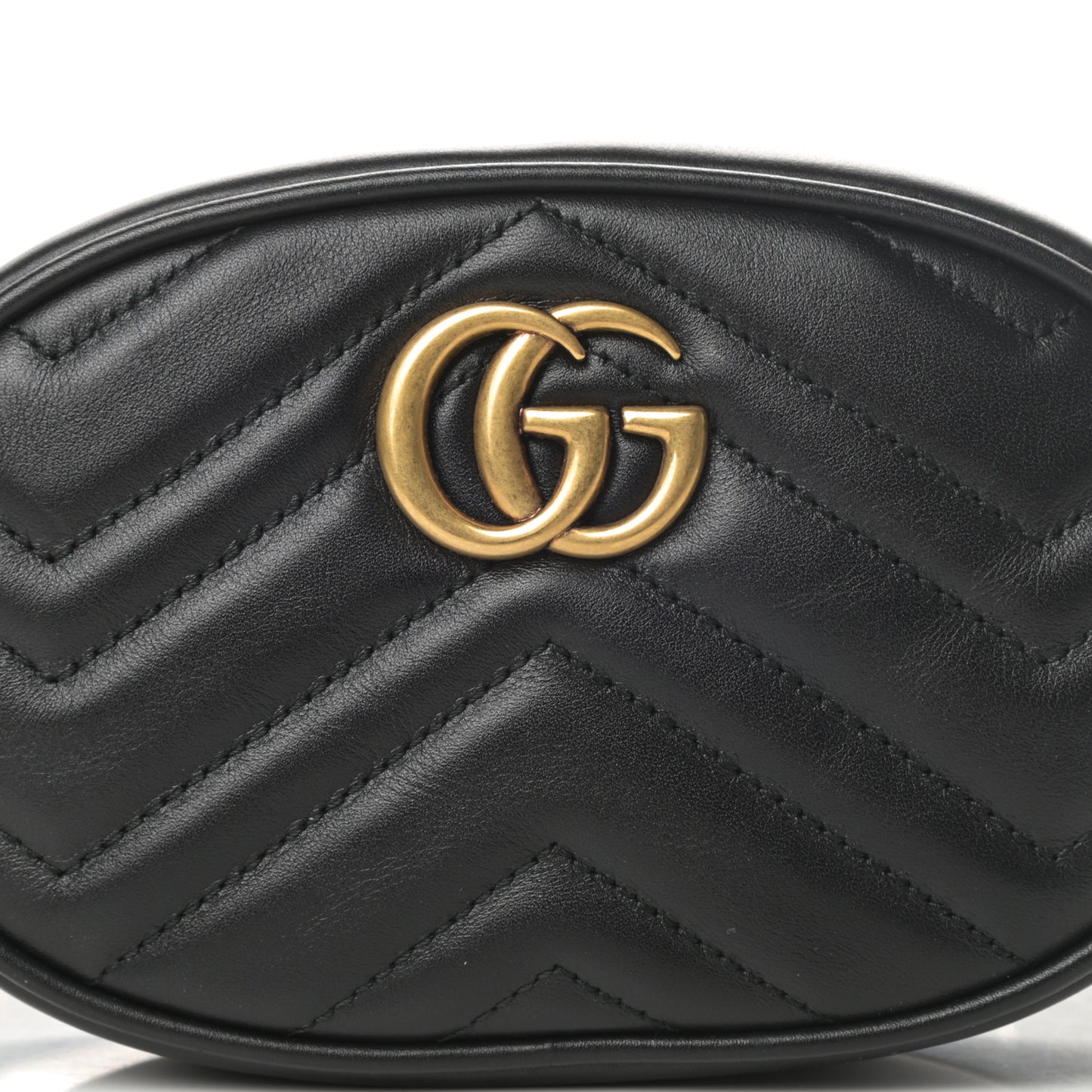Calfskin Matelasse GG Marmont Belt Bag 75 30 Black