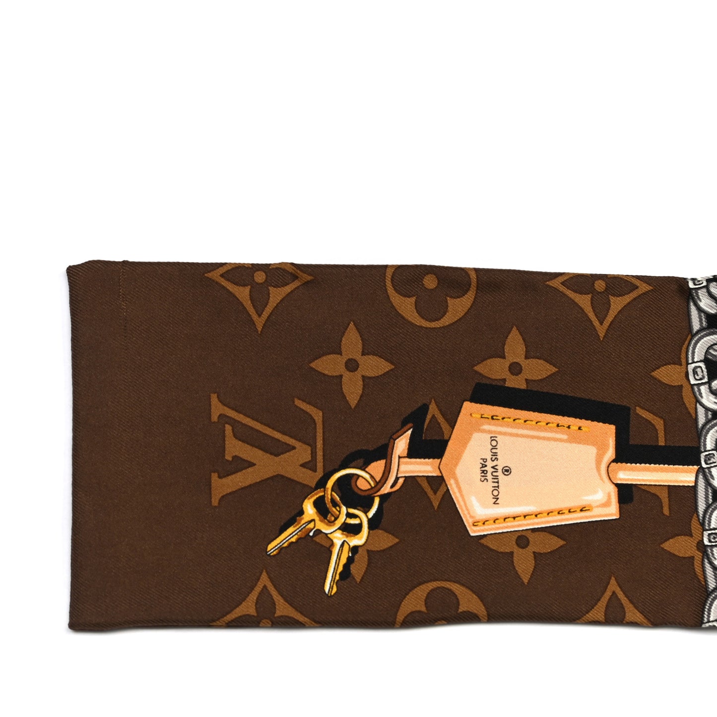 Silk Monogram Confidential Bandeau Brown
