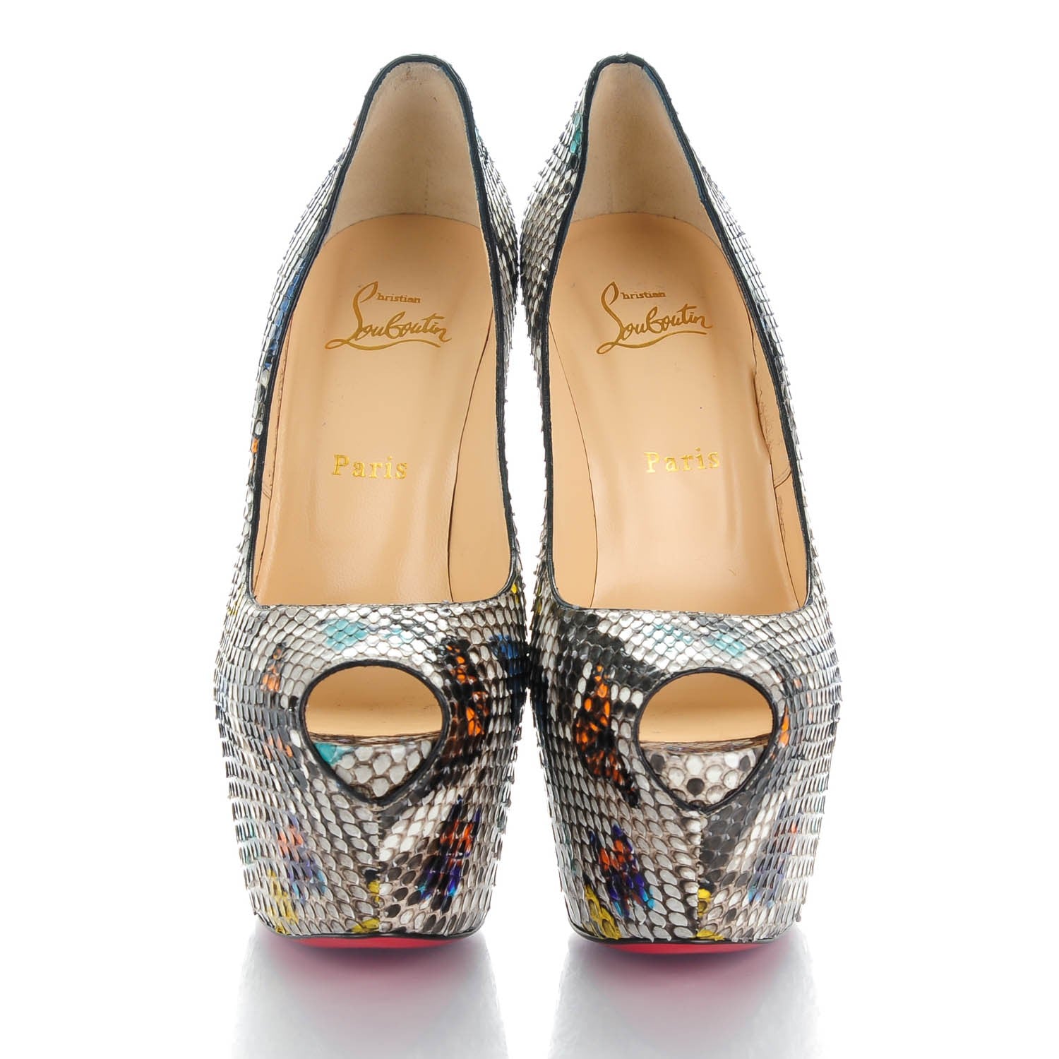 Christian Louboutin Python Butterfly Print Highness 160 Pumps 39 Multicolor 2 of 7