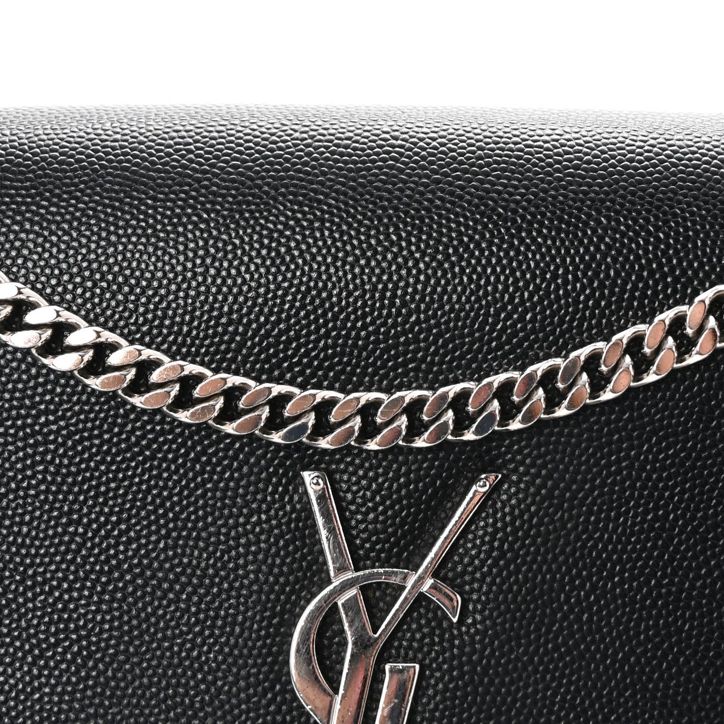 Grain De Poudre Medium Classic Monogram Kate Satchel Black