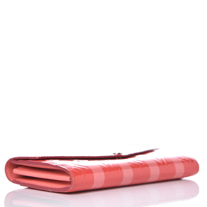 Louis Vuitton Vernis Rayures Sarah Wallet NM Poppy 4 of 10