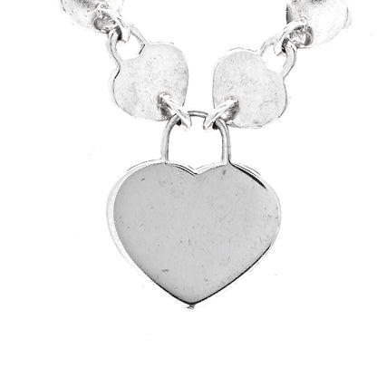 Tiffany Sterling Silver Padlock Heart Link Necklace 3 of 4