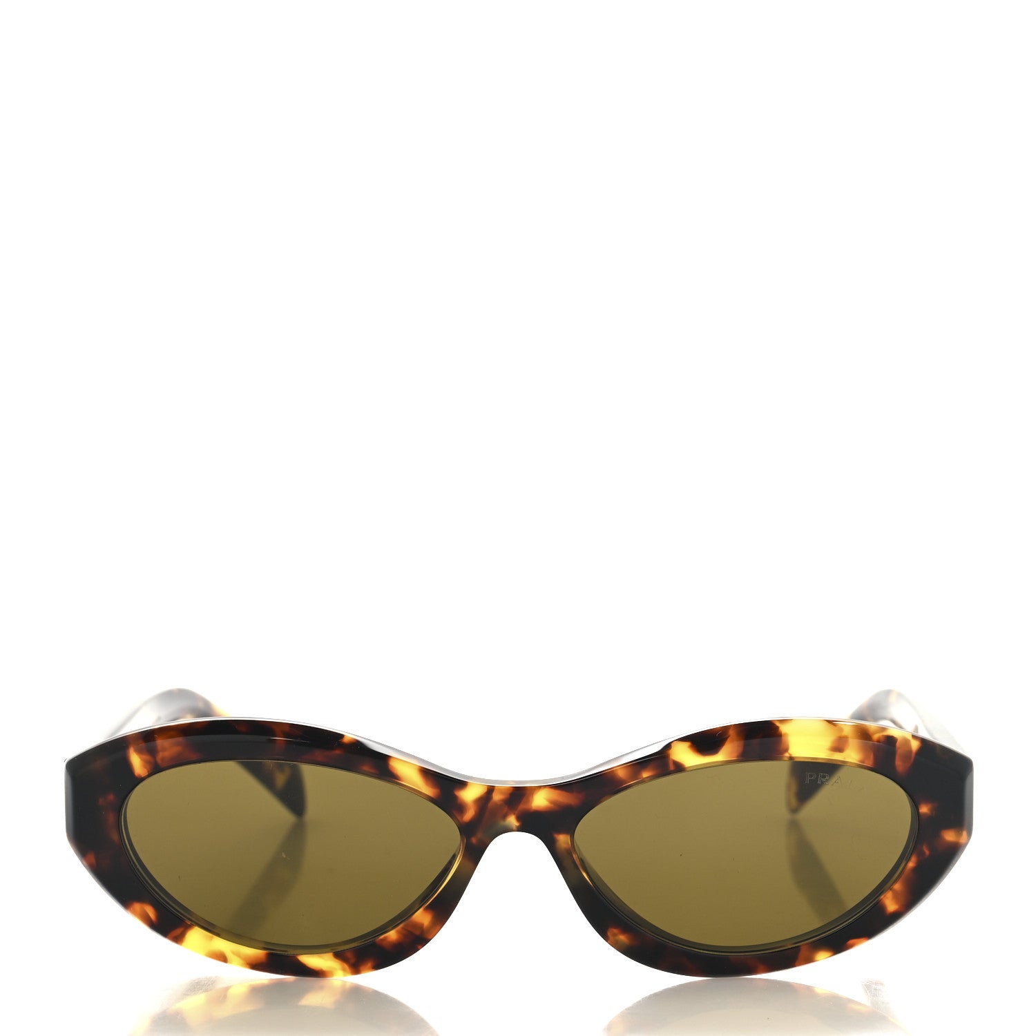 Prada Acetate Oval Sunglasses SPR 26Z Tortoise 2 of 6