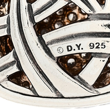 David Yurman Sterling Silver Diamond 20mm Albion Enhancer Pendant 3 of 3