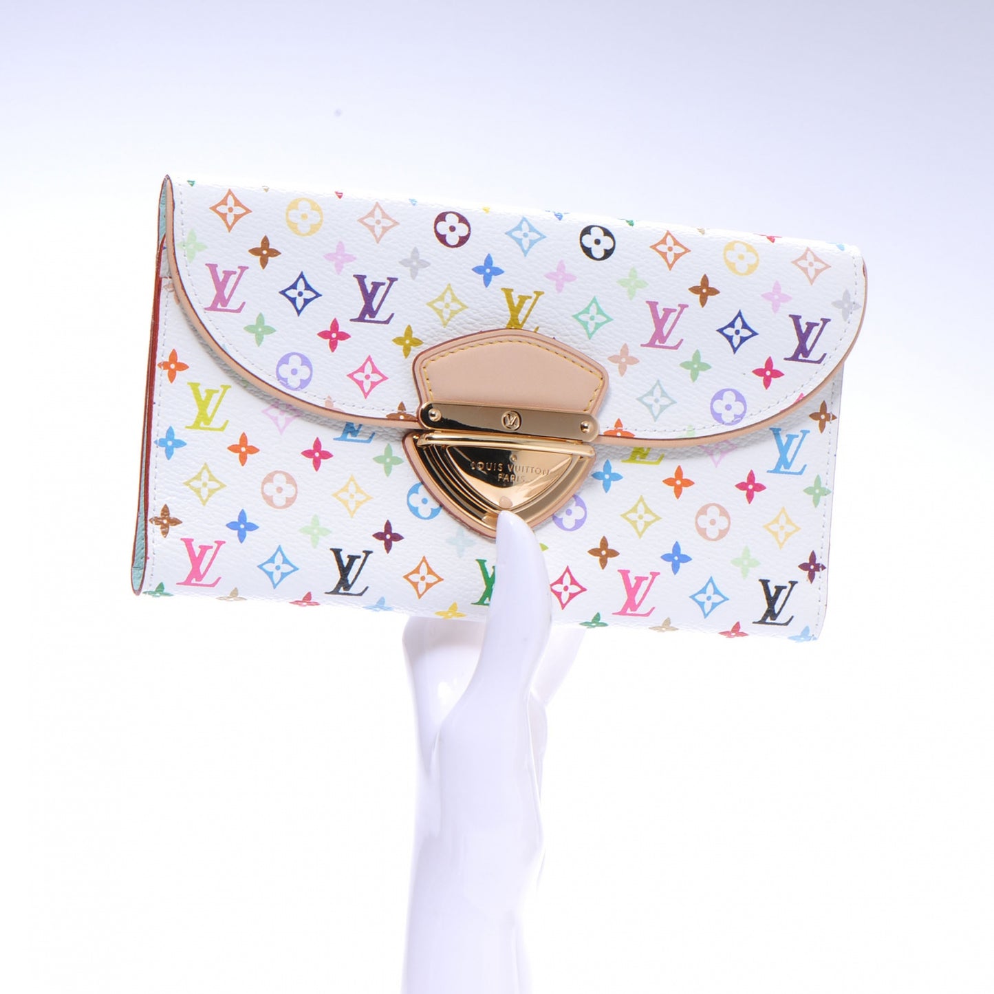 Monogram Multicolor Eugenie Wallet White