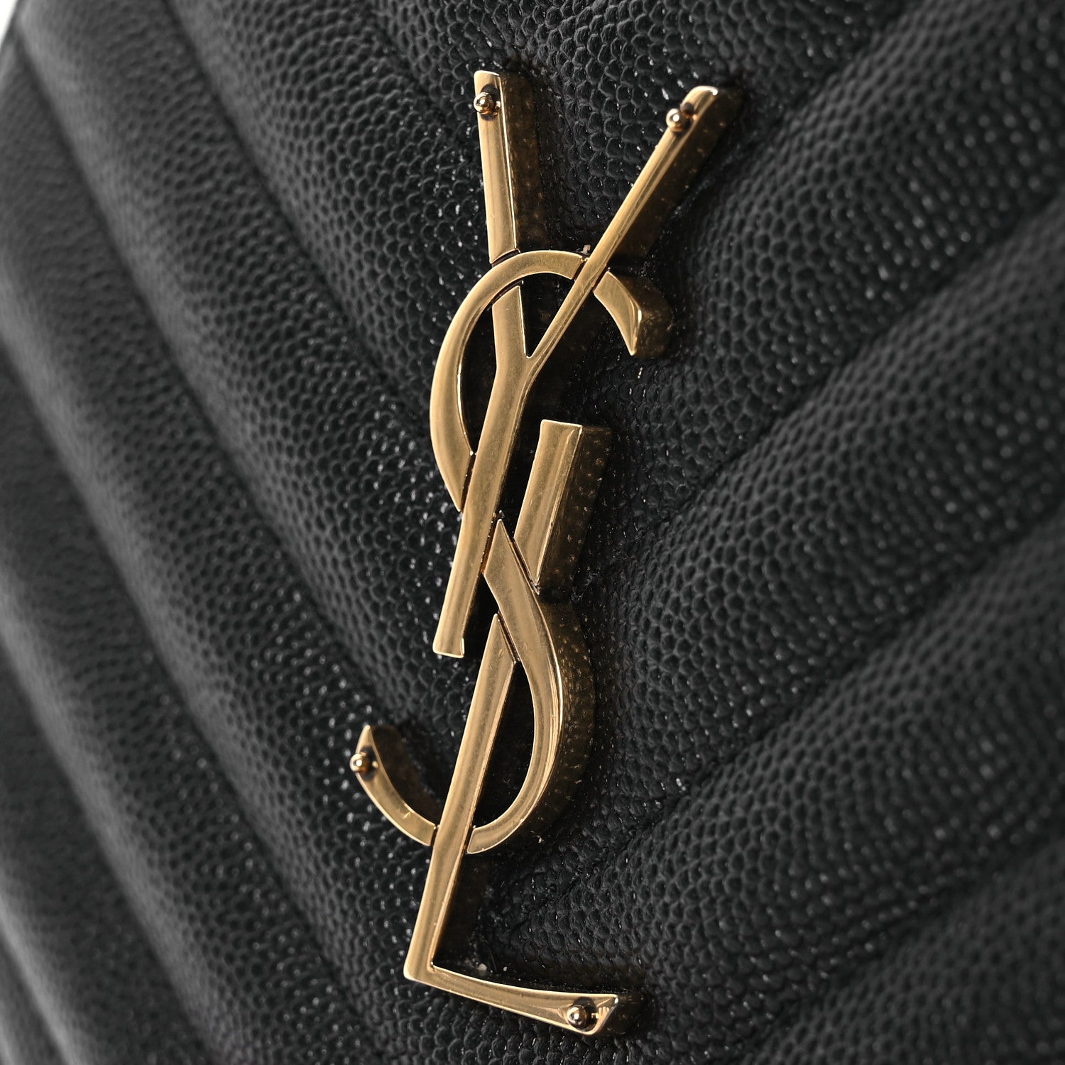 Saint Laurent Grain De Poudre Matelasse Chevron Quilted Round Vinyle Camera Bag Black 11 of 13