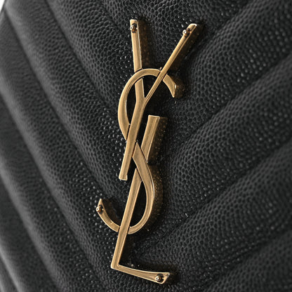 Saint Laurent Grain De Poudre Matelasse Chevron Quilted Round Vinyle Camera Bag Black 11 of 13