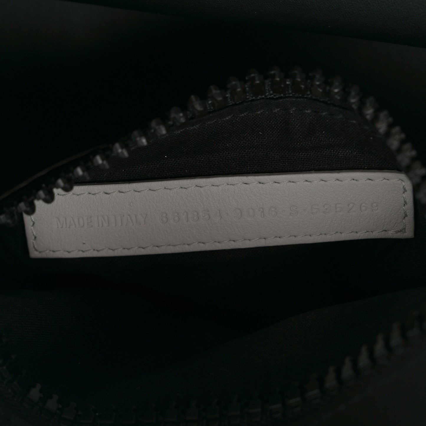 Shiny Calfskin Megazip Tote White