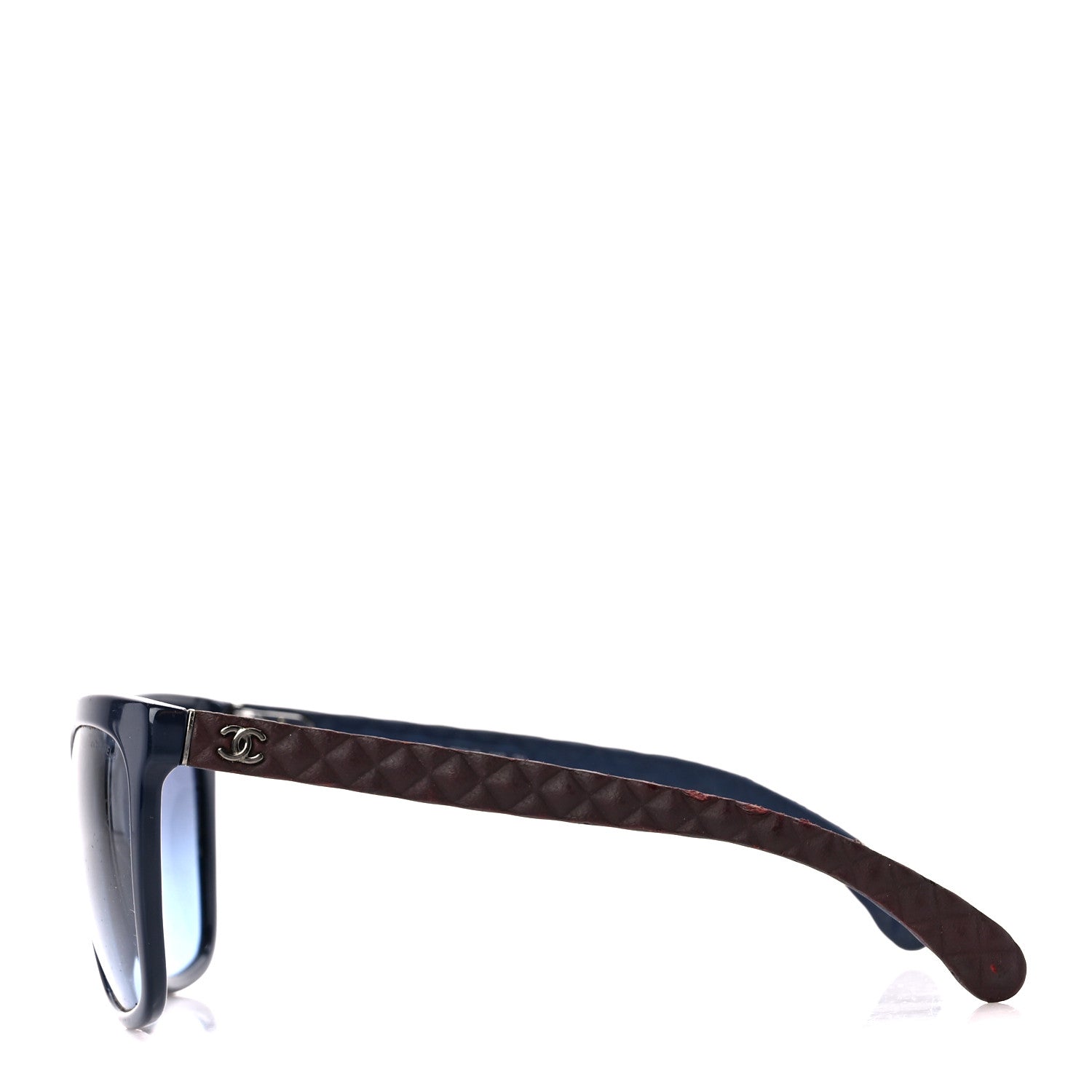 Chanel Acetate Quilted Polarized Butterfly CC Sunglasses 5288-Q Blue Burgundy 3 of 8