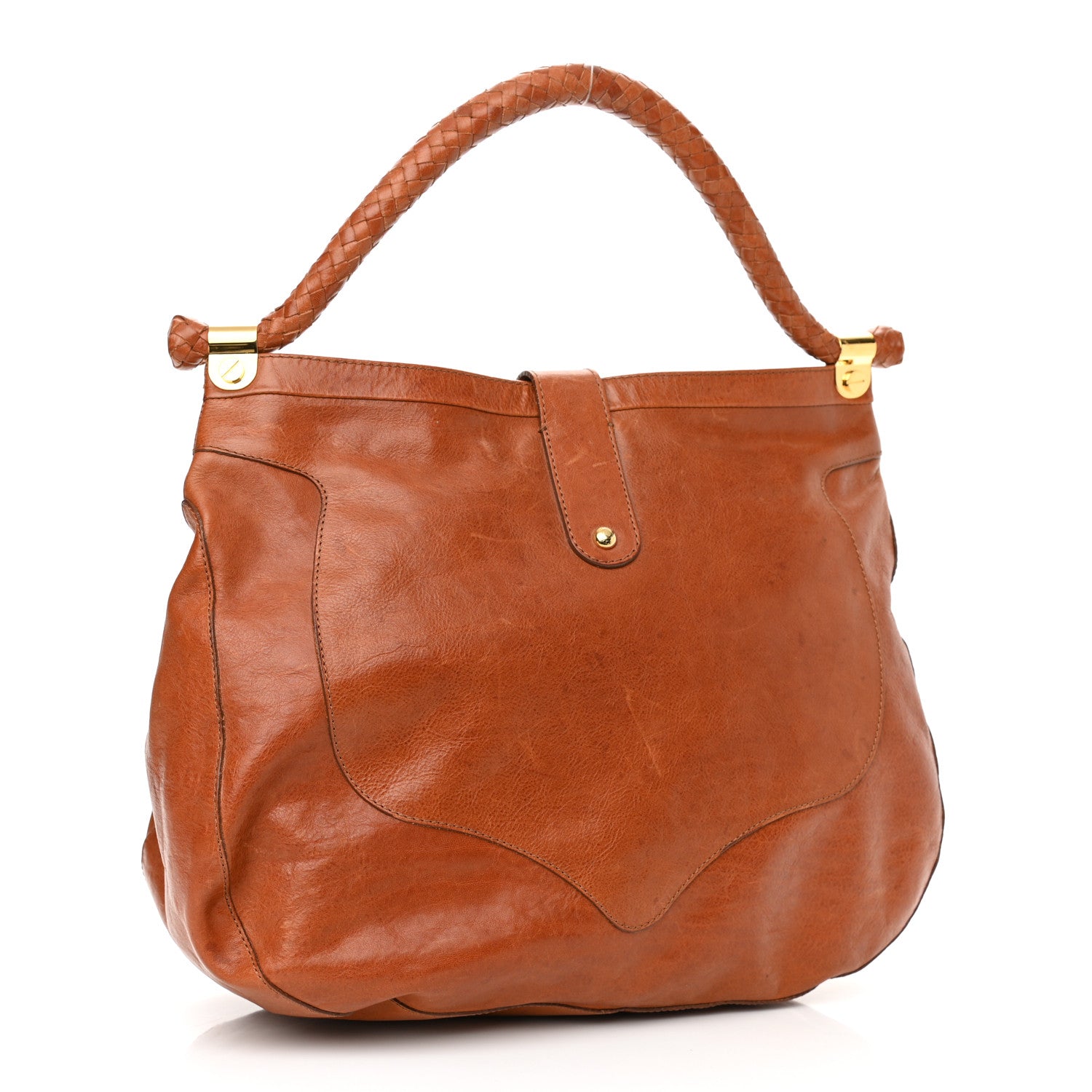 Jimmy Choo Calfskin Ruby Hobo Cognac 2 of 9