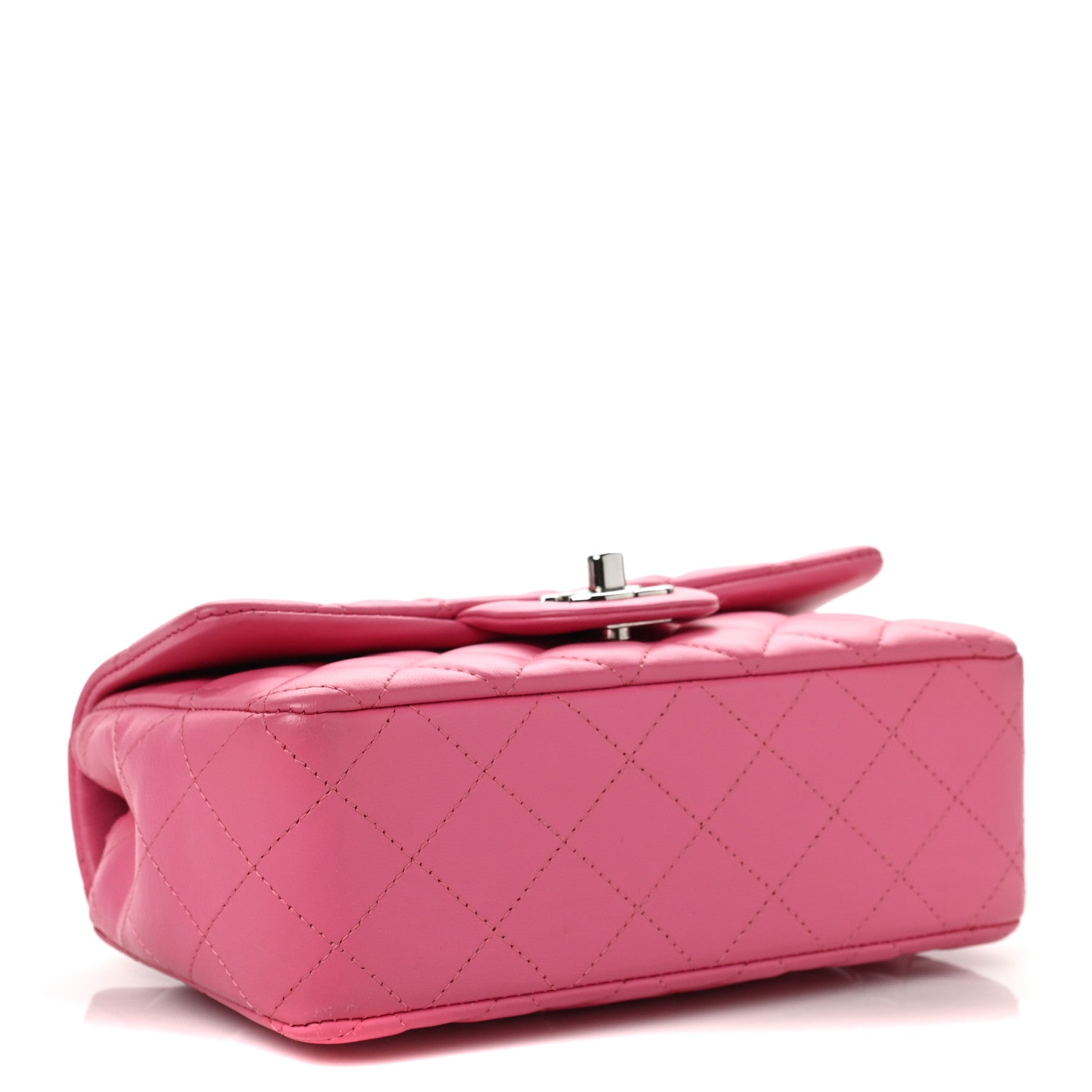 Chanel Lambskin Quilted Mini Rectangular Flap Fuchsia 4 of 7