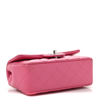 Chanel Lambskin Quilted Mini Rectangular Flap Fuchsia 4 of 7