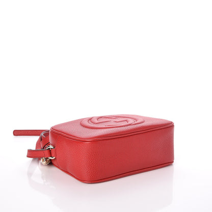 Gucci Pebbled Calfskin Small Soho Disco Bag Tabasco Red 4 of 7