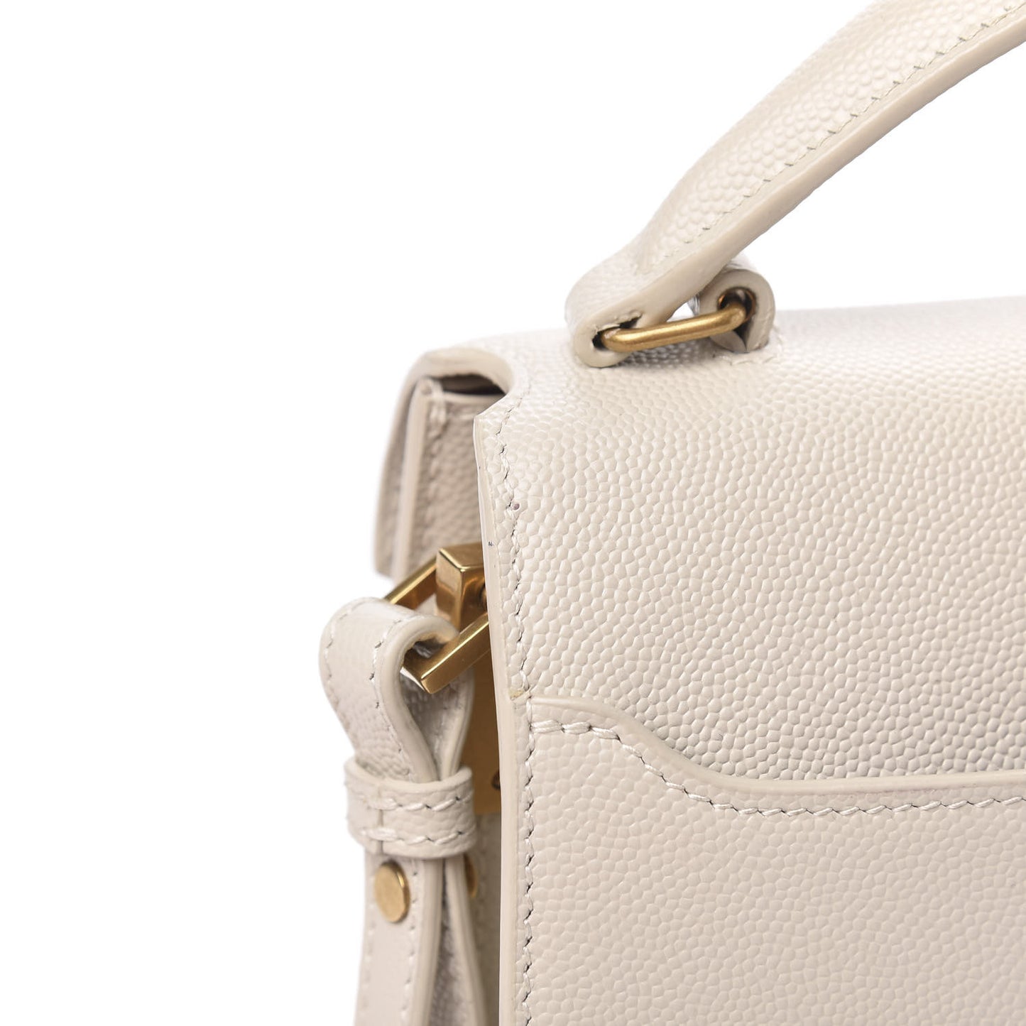 Grain de Poudre Mini Classic Monogram Cassandra Top Handle Crema Soft Rouge Legion