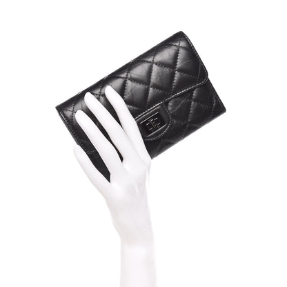 Chanel Aged Calfskin Quilted Reissue Medium Flap Wallet So Black 2 of 9