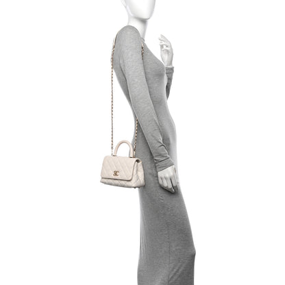 Chanel Caviar Quilted Extra Mini Coco Handle Flap White 2 of 15