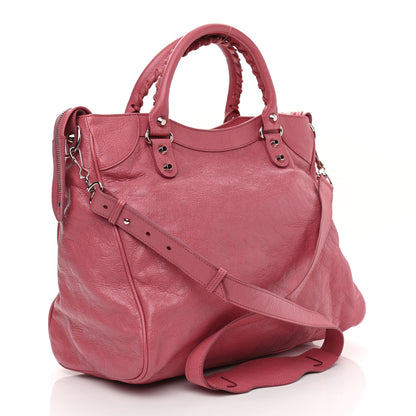 Balenciaga Agneau Classic Silver Hardware Velo Rose Hortensia 2 of 10