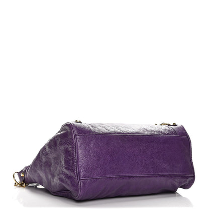Balenciaga Agneau Classic Gold Hardware Velo Dark Violet 5 of 12