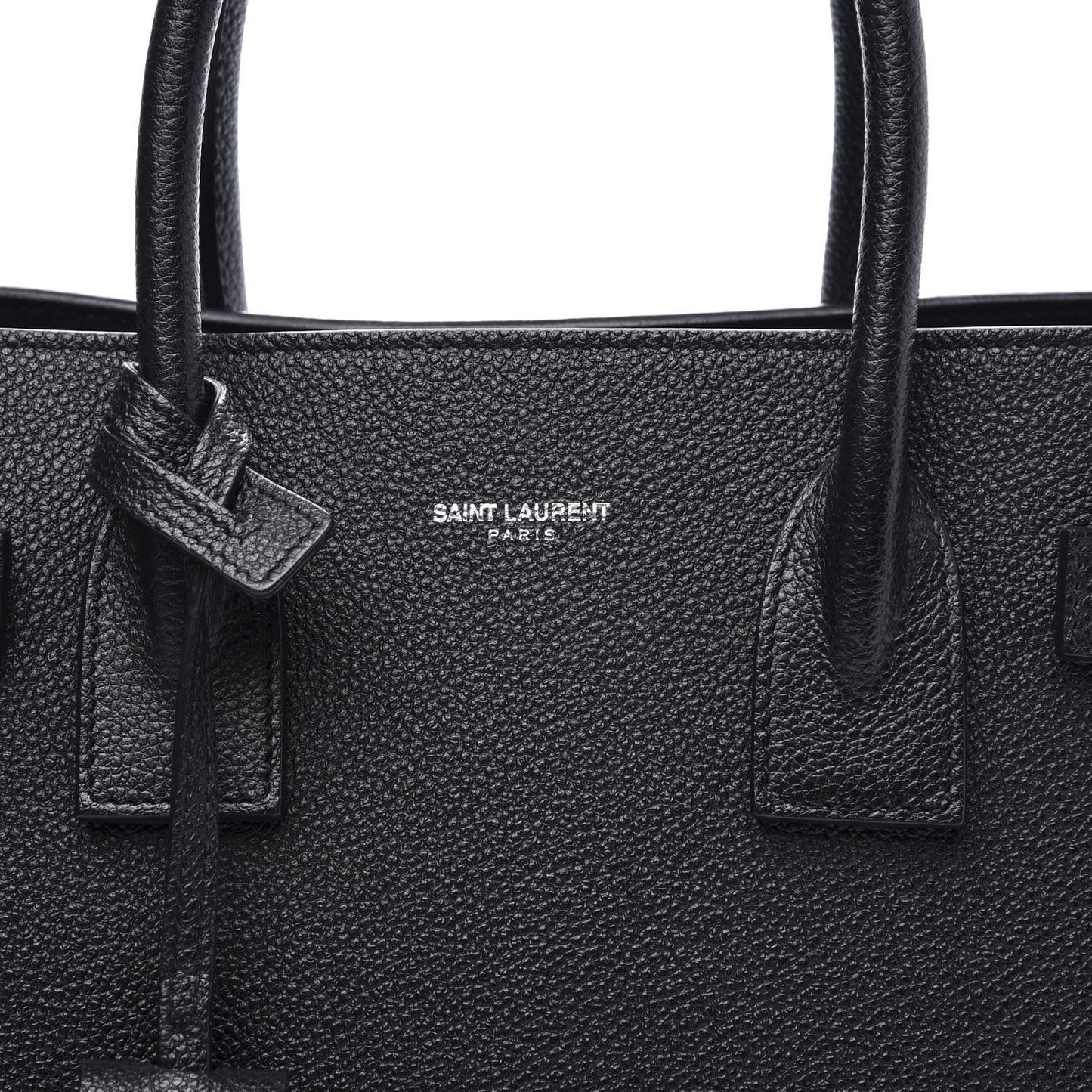 Grained Calfskin Baby Sac De Jour Black