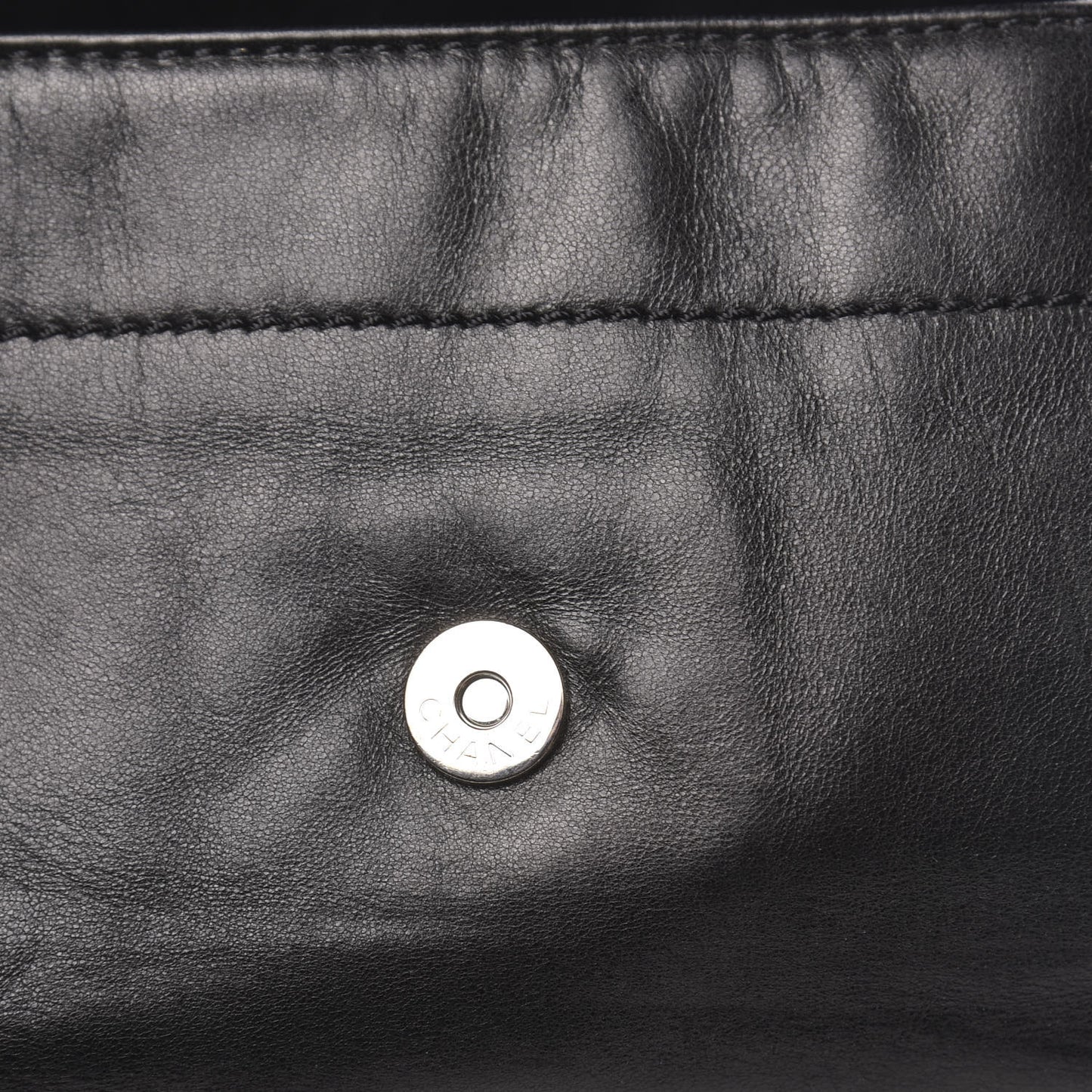 Lambskin Lax Accordion Flap Black