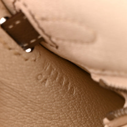 Hermes Chevre Mysore Horseshoe Kelly Sellier 25 Nata Etoupe 7 of 11